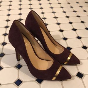 New deep purple pumps